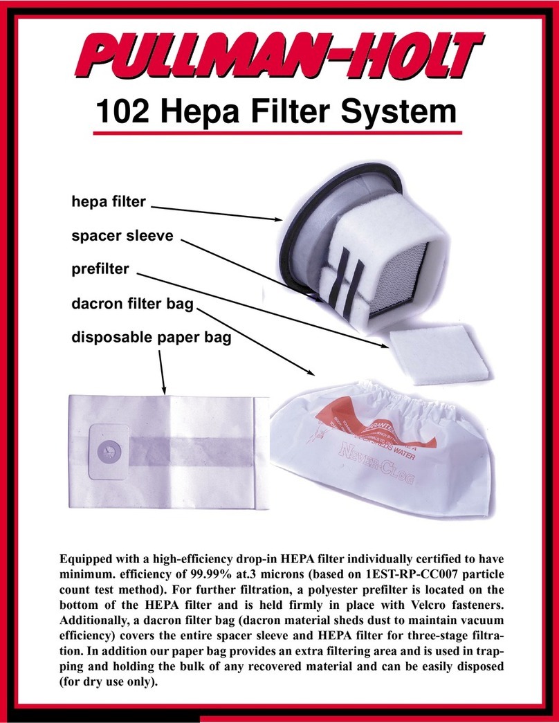 Pullman Holt 102 HEPA Manual