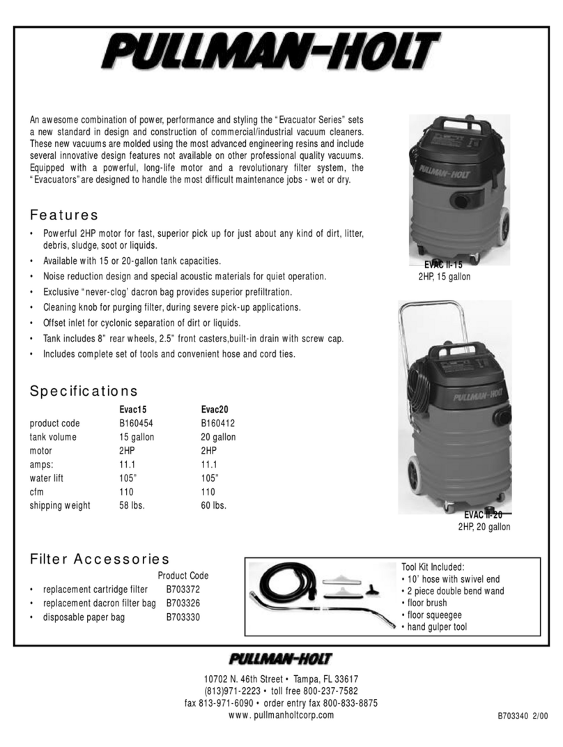 Pullman Holt EVACII-20 User manual Pullman Holt EVACII-20 User manual