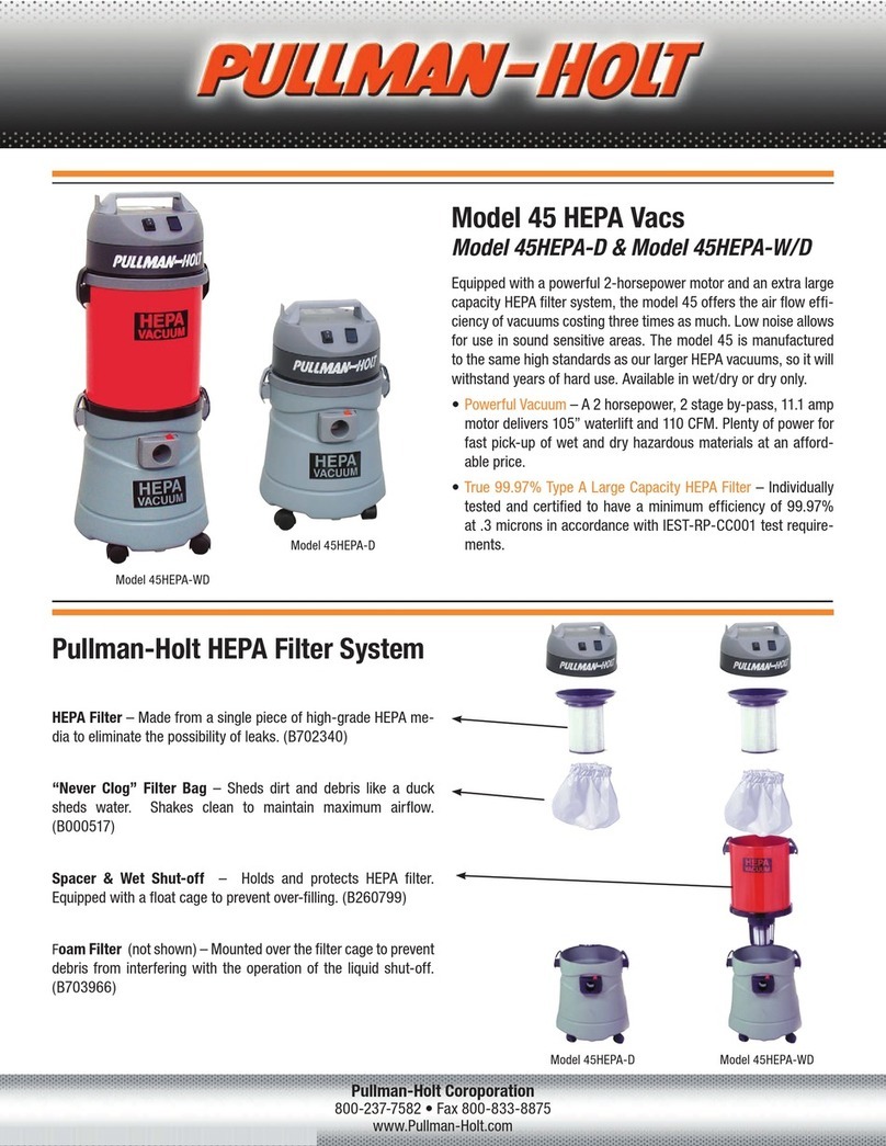 Pullman Holt 45HEPA-D User manual Pullman Holt 45HEPA-D User manual
