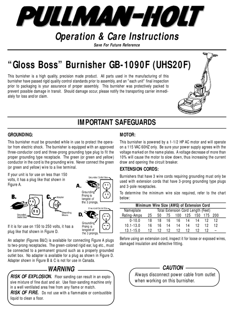 Pullman Holt Gloss Boss GB-1090F Installation guide Pullman Holt Gloss Boss GB-1090F Installation guide