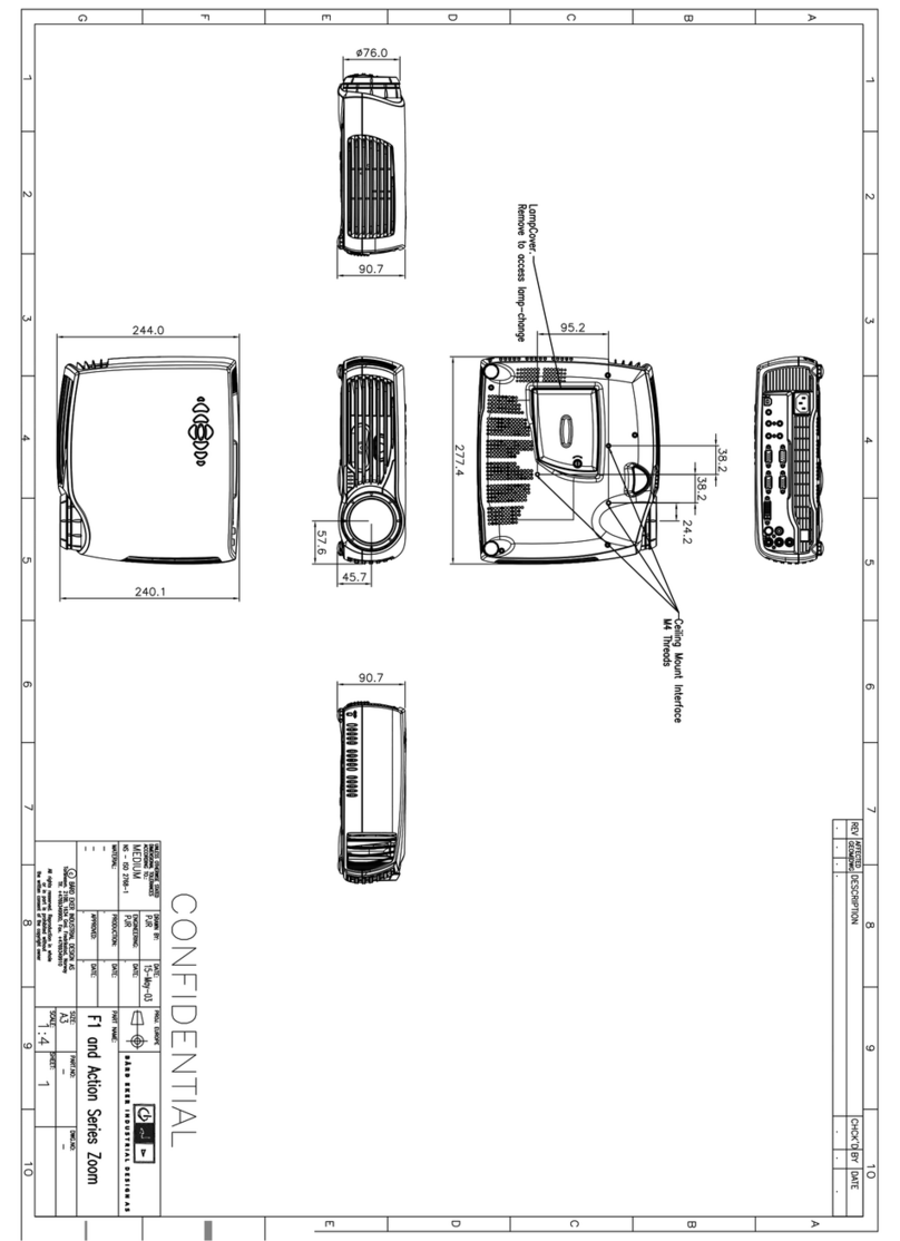 Projectiondesign Action one mk III Manual