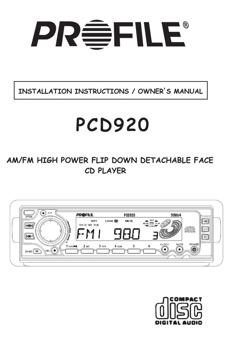 Profile PCD920 Installation instructions & owner's manual Profile PCD920 Installation instructions & owner's manual