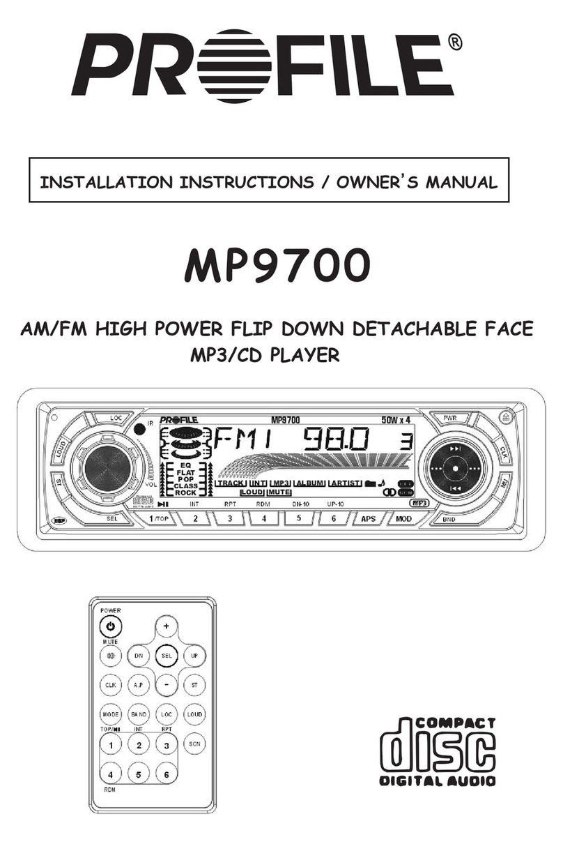 Profile MP9700 Installation instructions & owner's manual