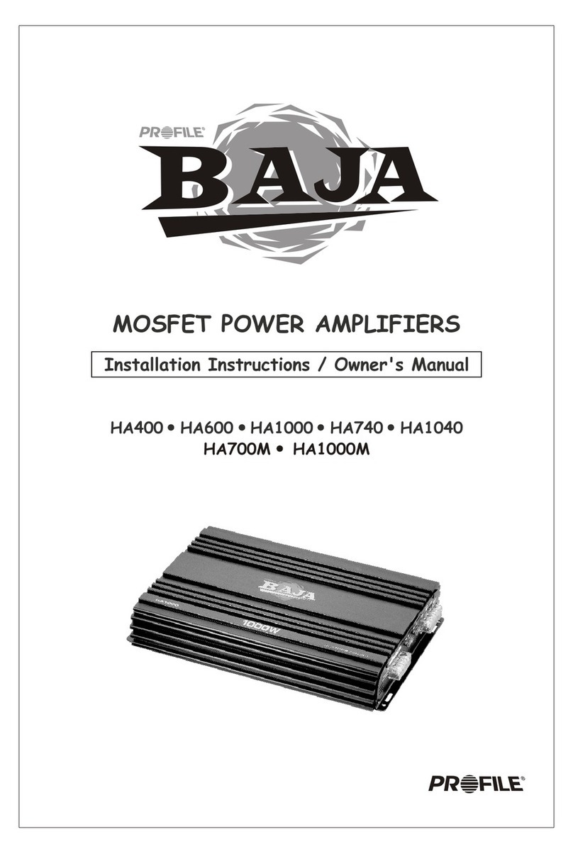 Profile Baja HA1000 Installation instructions & owner's manual