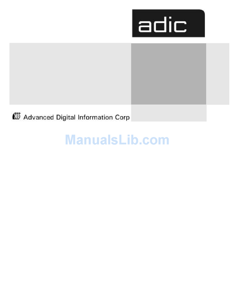 ADIC Scalar 100 User manual