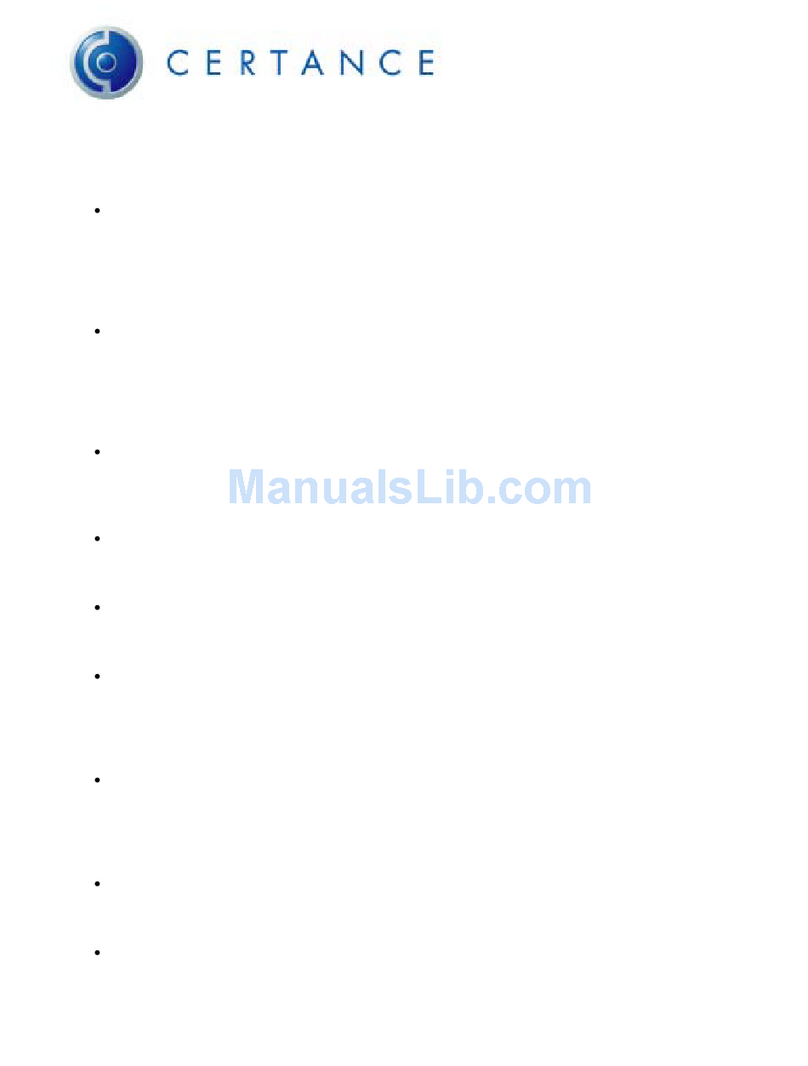 Certance CP3100 D2D2T Owner's manual