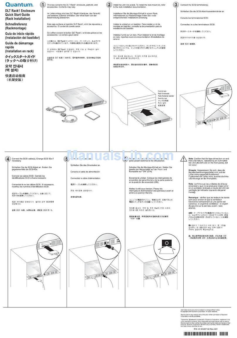 Quantum DLT Rack1 quick start guide