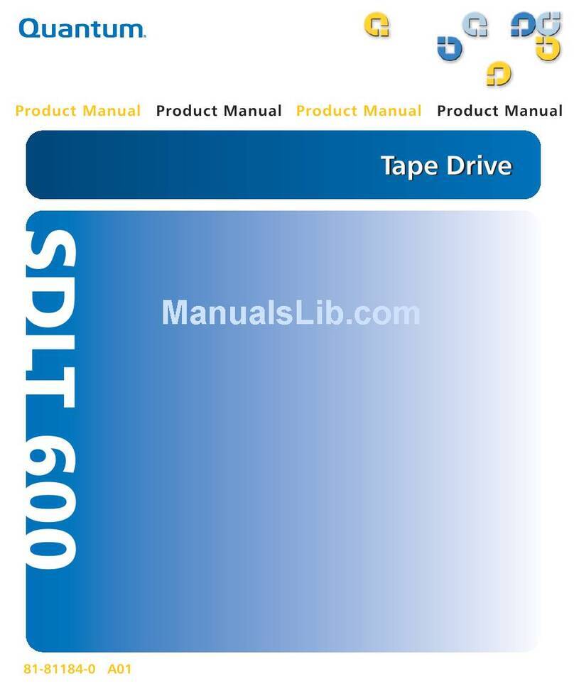 Quantum DLTtape SDLT 600 User manual