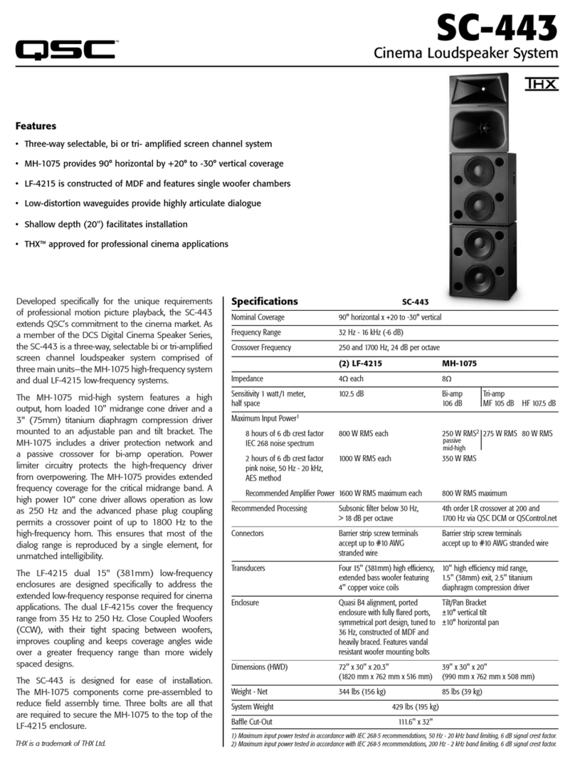 QSC SC-443 User manual