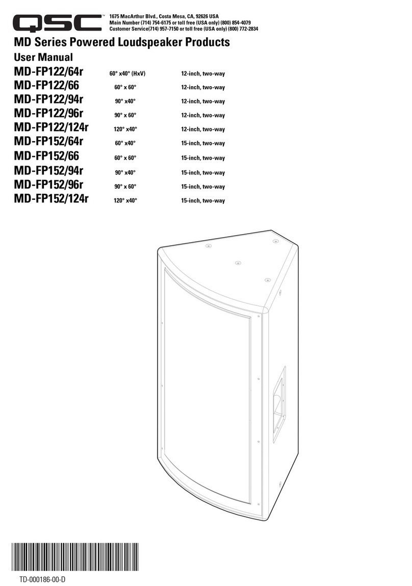 QSC MD-FP122/64r, MD-FP122/94r, MD-FP122/124r, MD-FP152/94r, MD-FP152/64r,... User manual