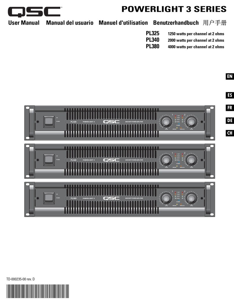 QSC PowerLight 3 PL325 User manual