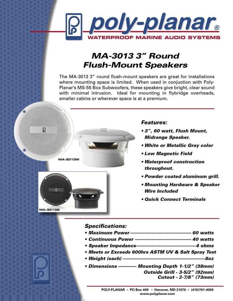 poly-planar MA-3013 User manual