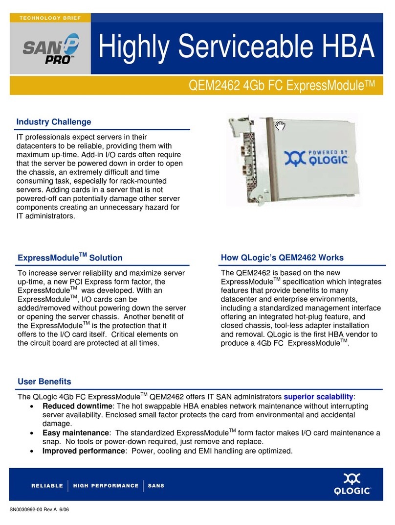 Qlogic SANblade QEM2462 supplementary guide Qlogic SANblade QEM2462 supplementary guide
