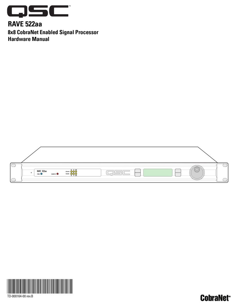 QSC RAVE 522aa User manual
