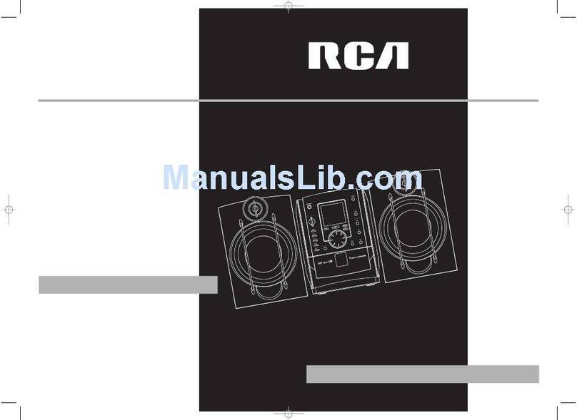 RCA RS2052 - Compact Bookshelf System User manual RCA RS2052 - Compact Bookshelf System User manual