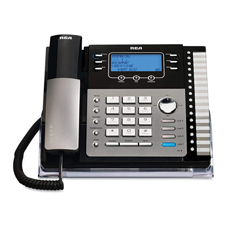 RCA 25424RE1 - ViSYS Corded Phone user guide RCA 25424RE1 - ViSYS Corded Phone user guide