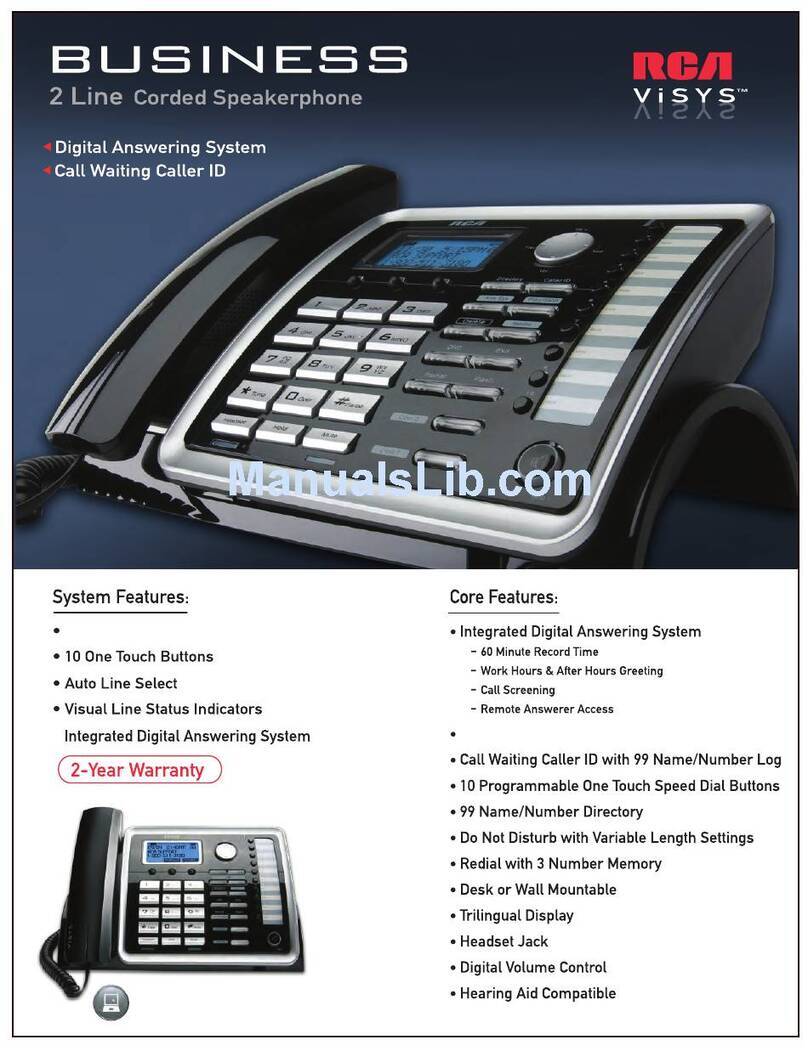 RCA 25215RE1 Specifications