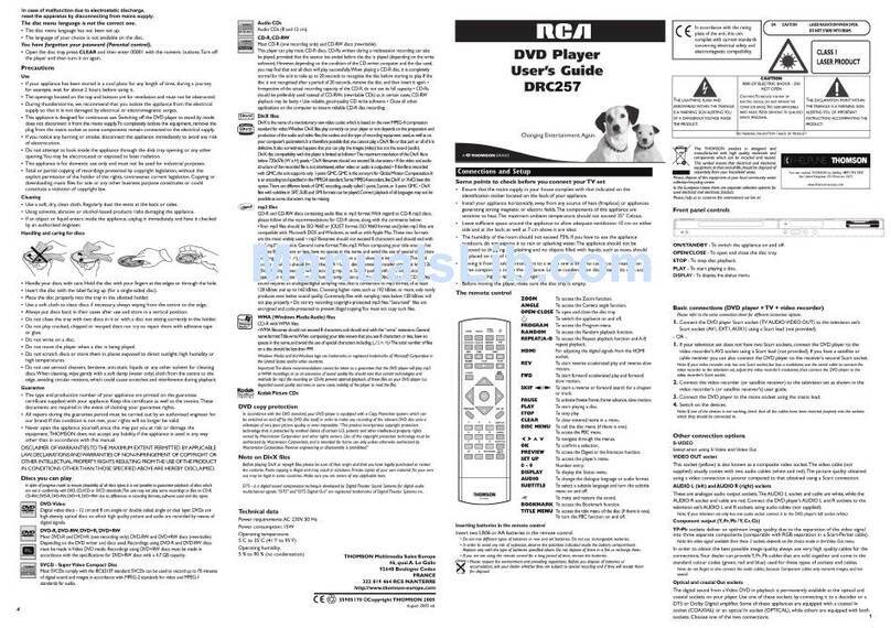 RCA DRC257 User manual RCA DRC257 User manual