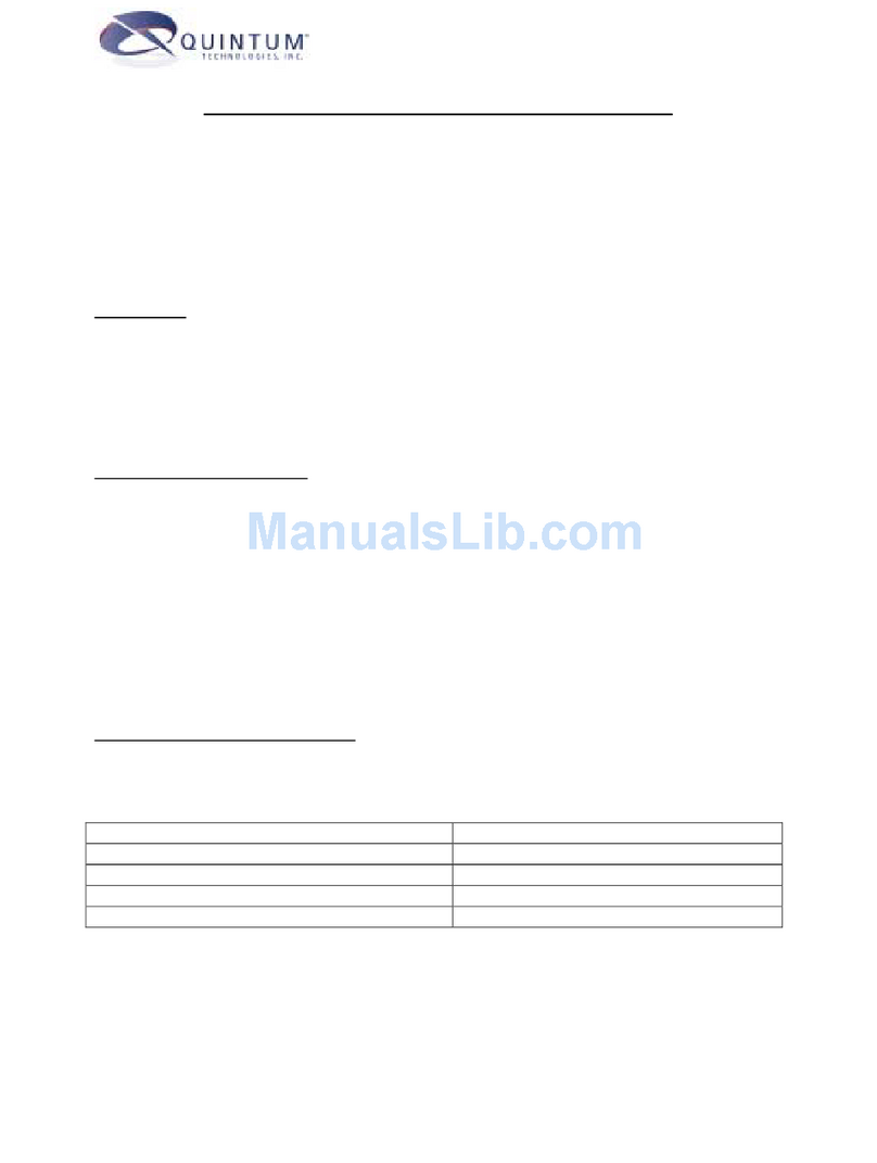 Quintum CMS240 supplementary guide