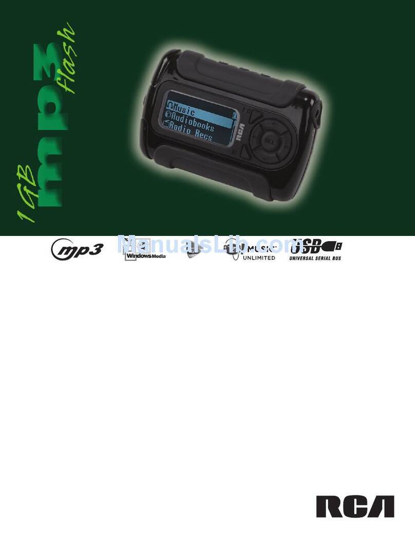 RCA S2001 - Jet 1 GB Digital Player User manual
