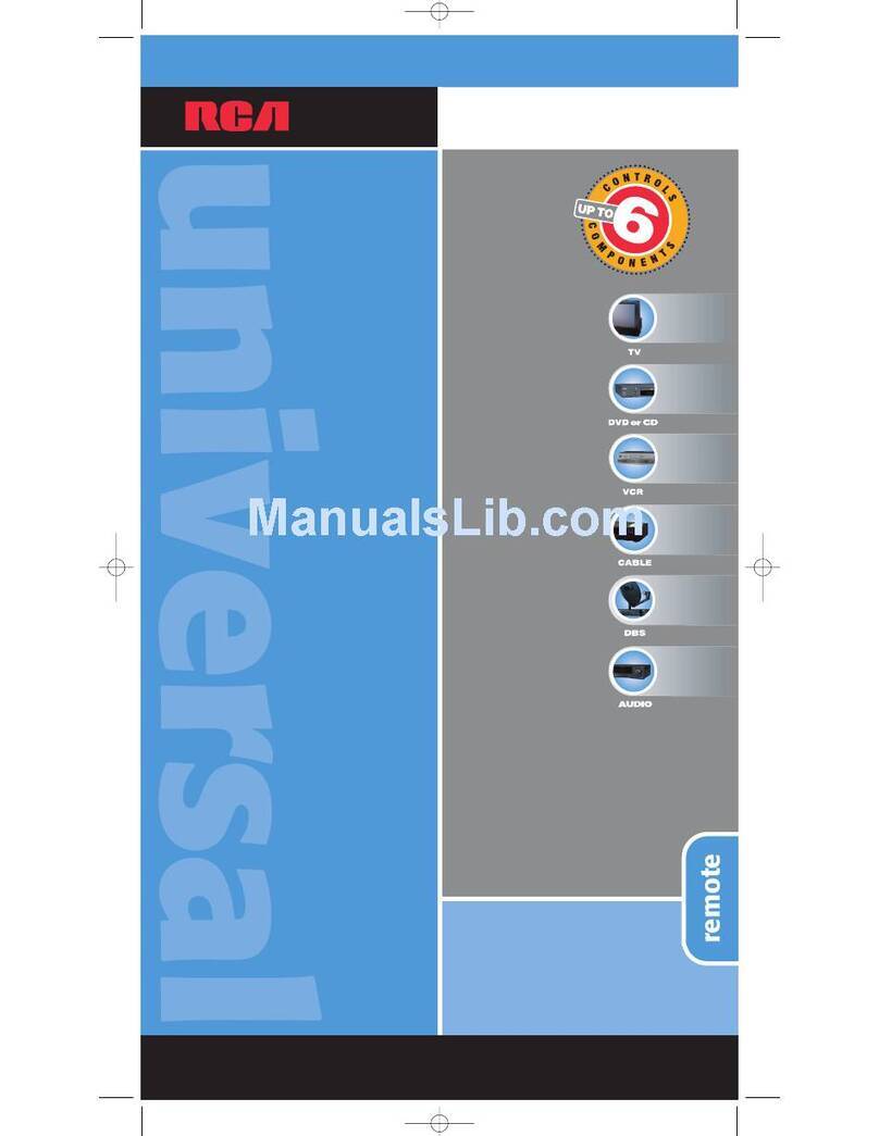 RCA RCU600WMS - Universal Remote Control User manual