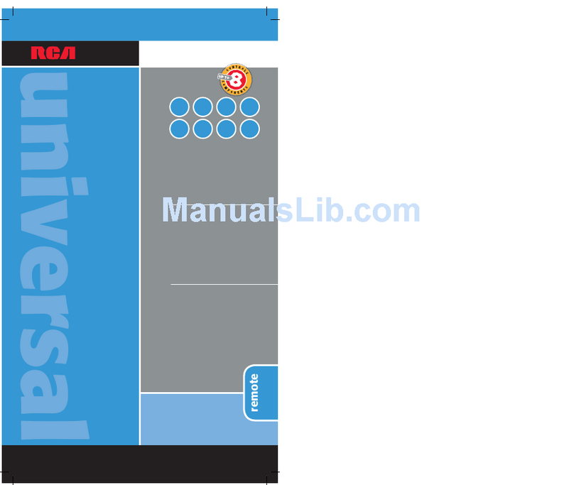RCA RCR815 - Universal Remote Control User manual