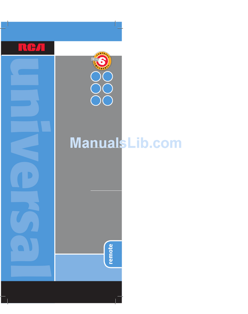 RCA RCR612 - Universal Remote Control User manual