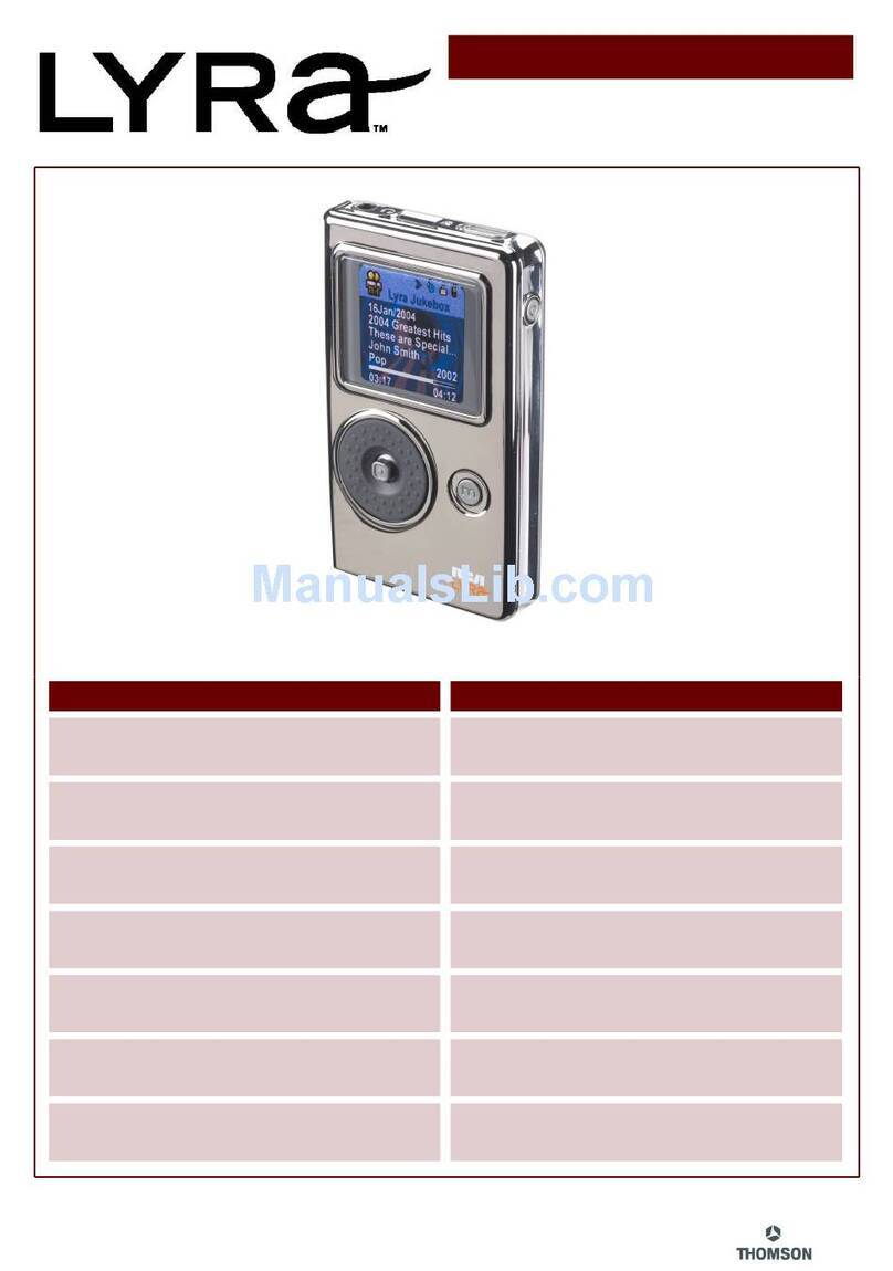 RCA RD2765 - Lyra 5 GB Digital Jukebox User manual