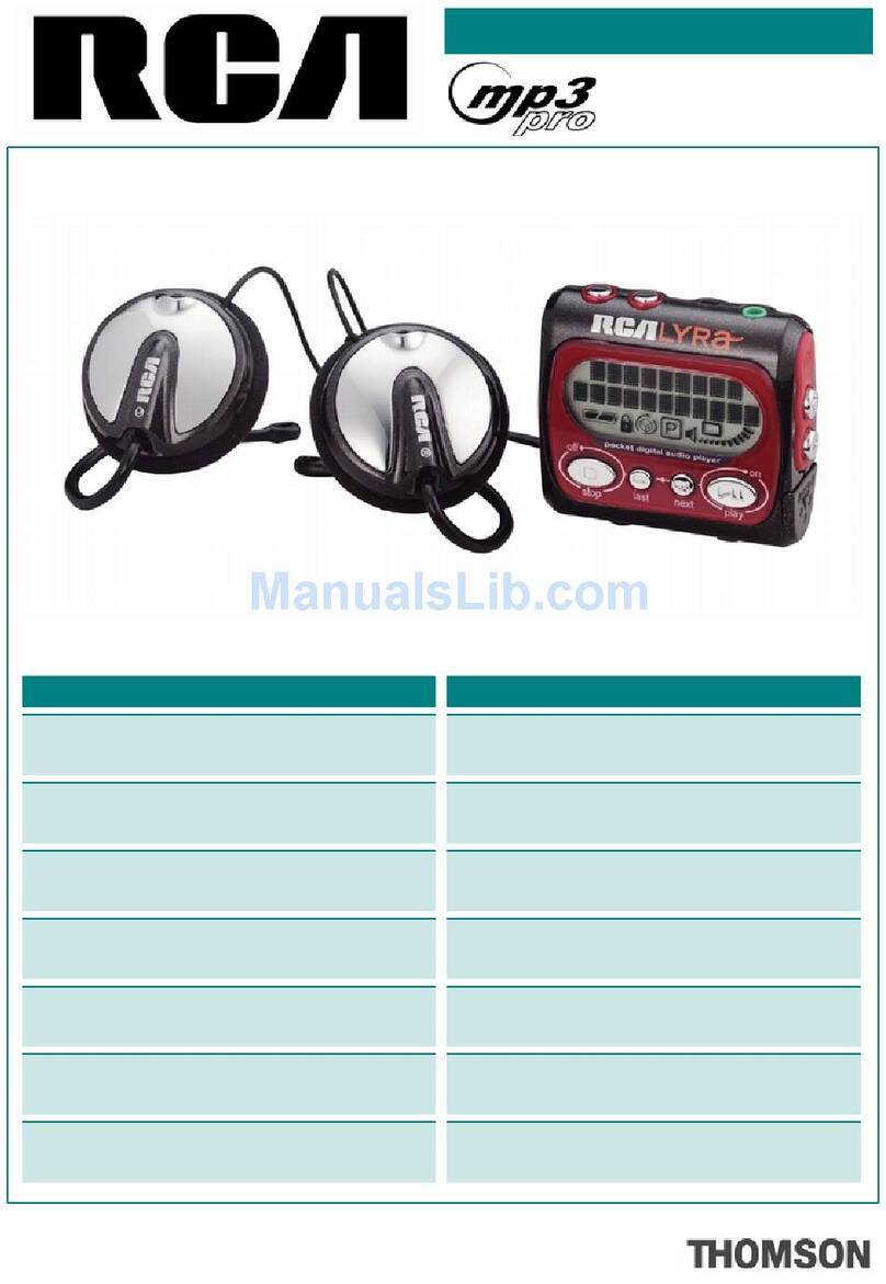 RCA Lyra RD1075 User manual