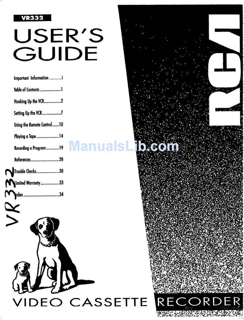 RCA VR332 User manual