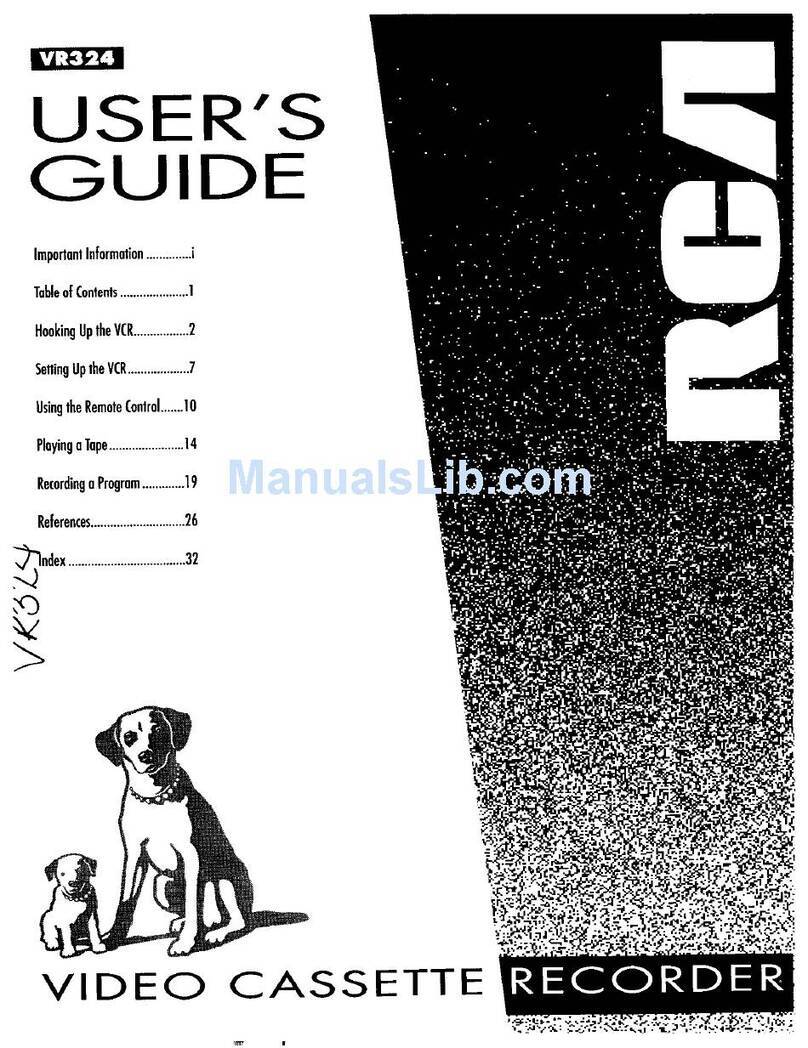 RCA VR324 User manual