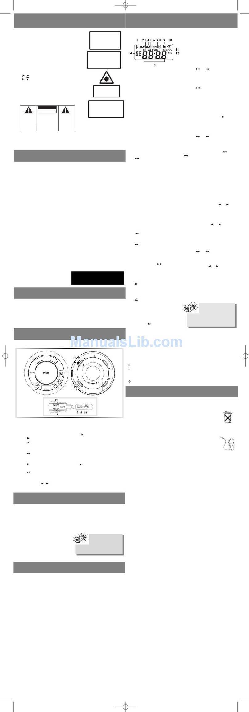 RCA RP2715 User manual