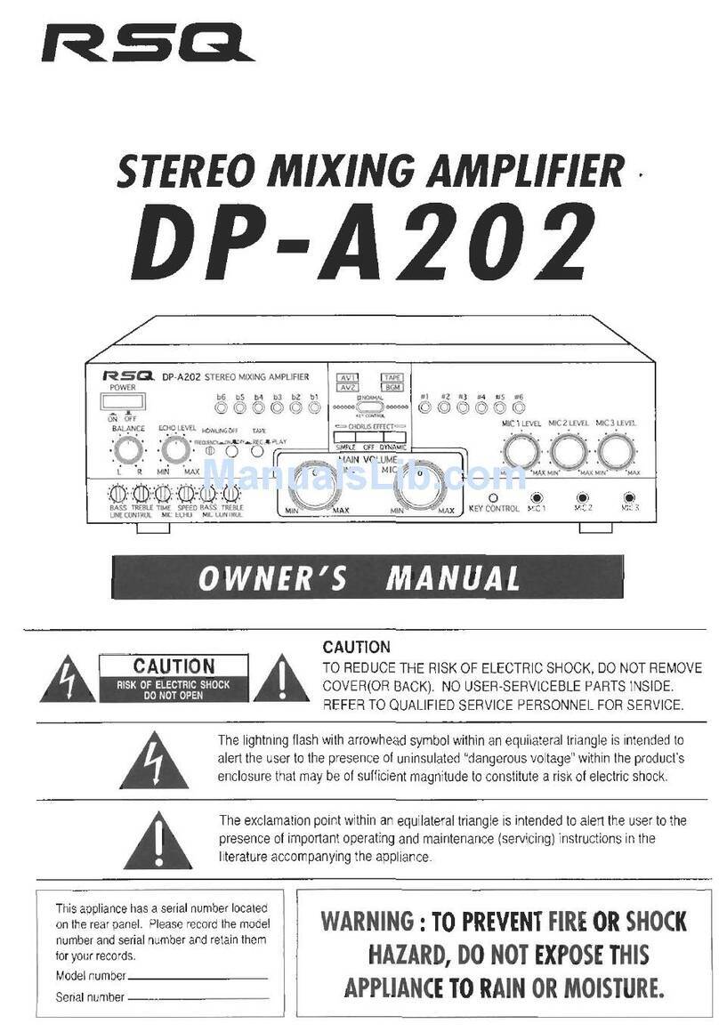 RSQ DP-A202 owner's manual
