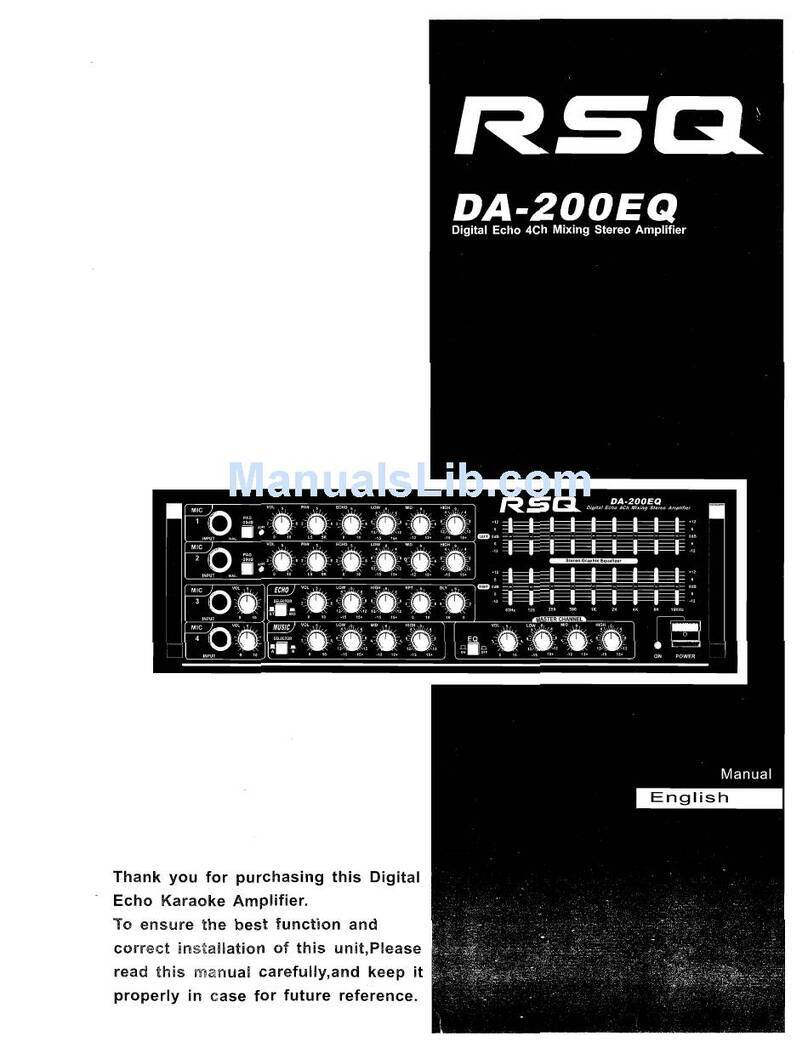 RSQ DA-200EQ User manual