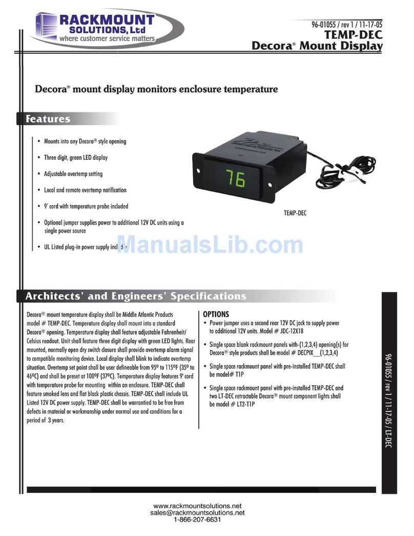 Rackmount TEMP-DEC User manual