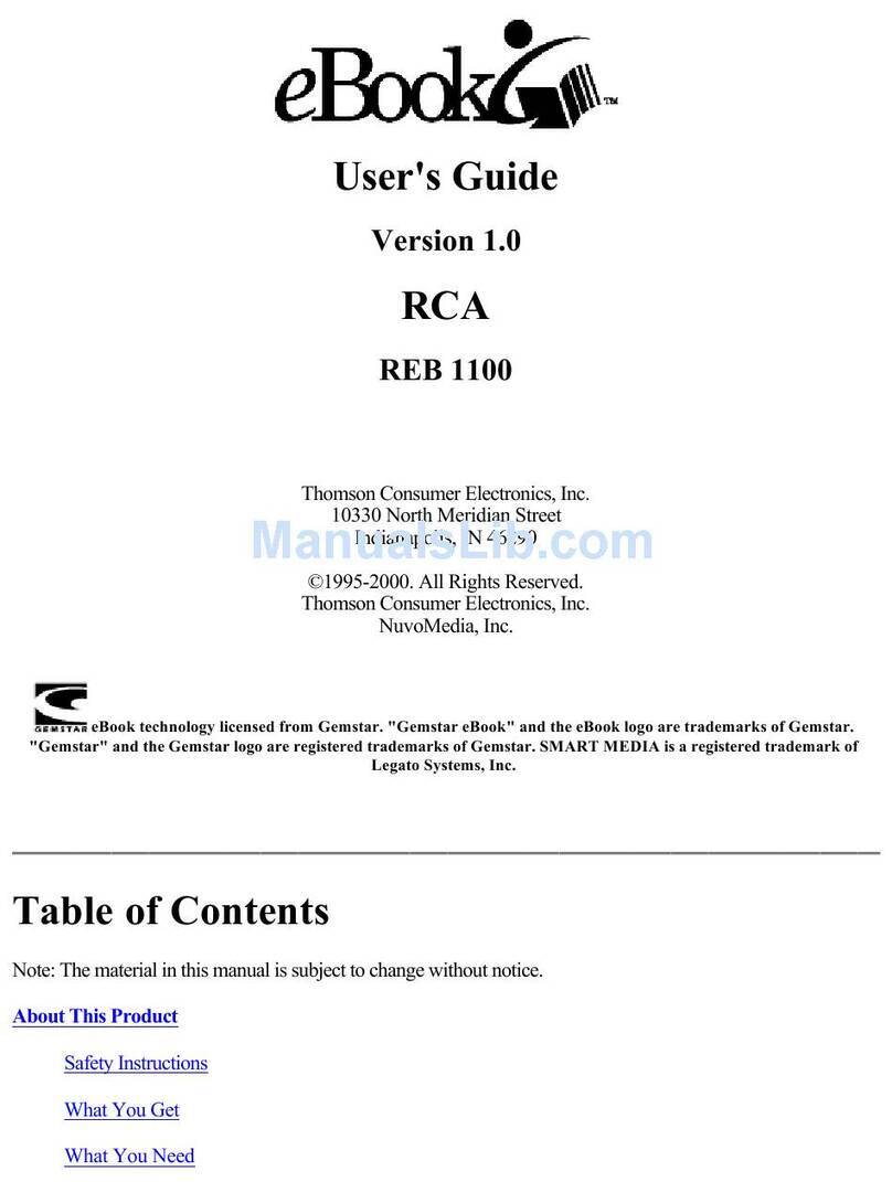RCA Gemstar eBook REB1100 user guide
