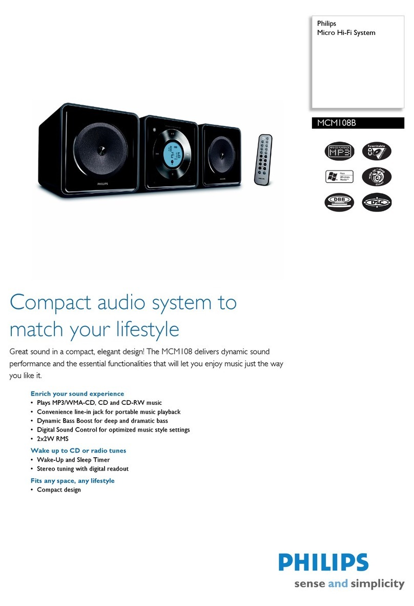Philips MCM108B Specifications