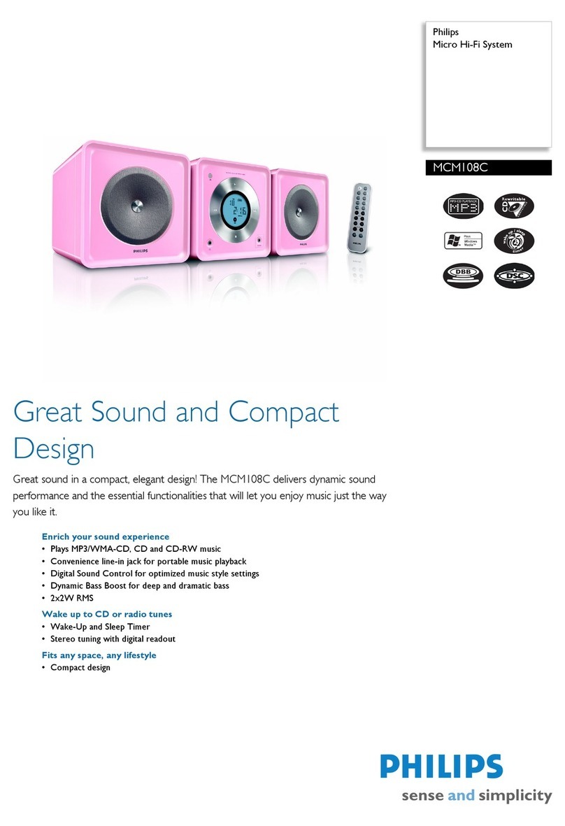 Philips MCM108C Specifications