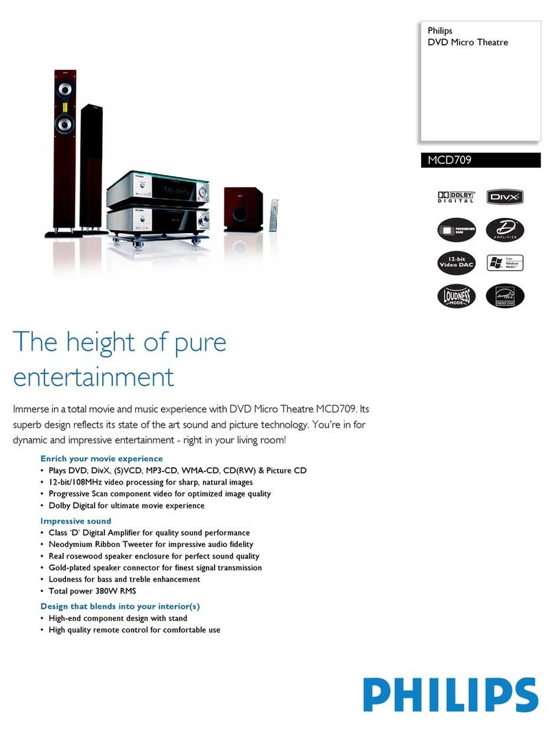 Philips MCD 709 User manual