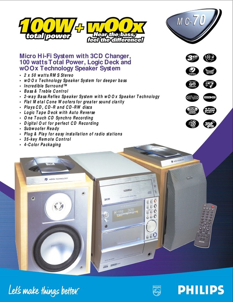 Philips MC-70 Specifications