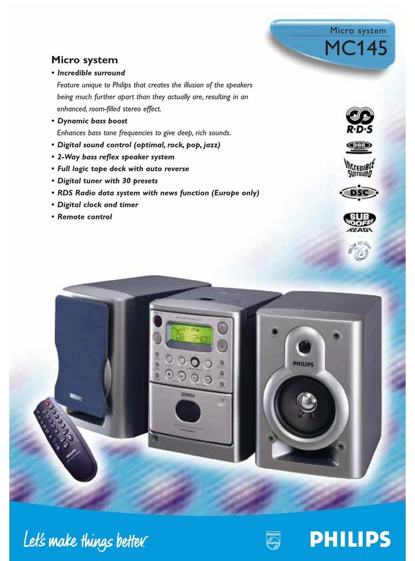 Philips MC145 Specifications
