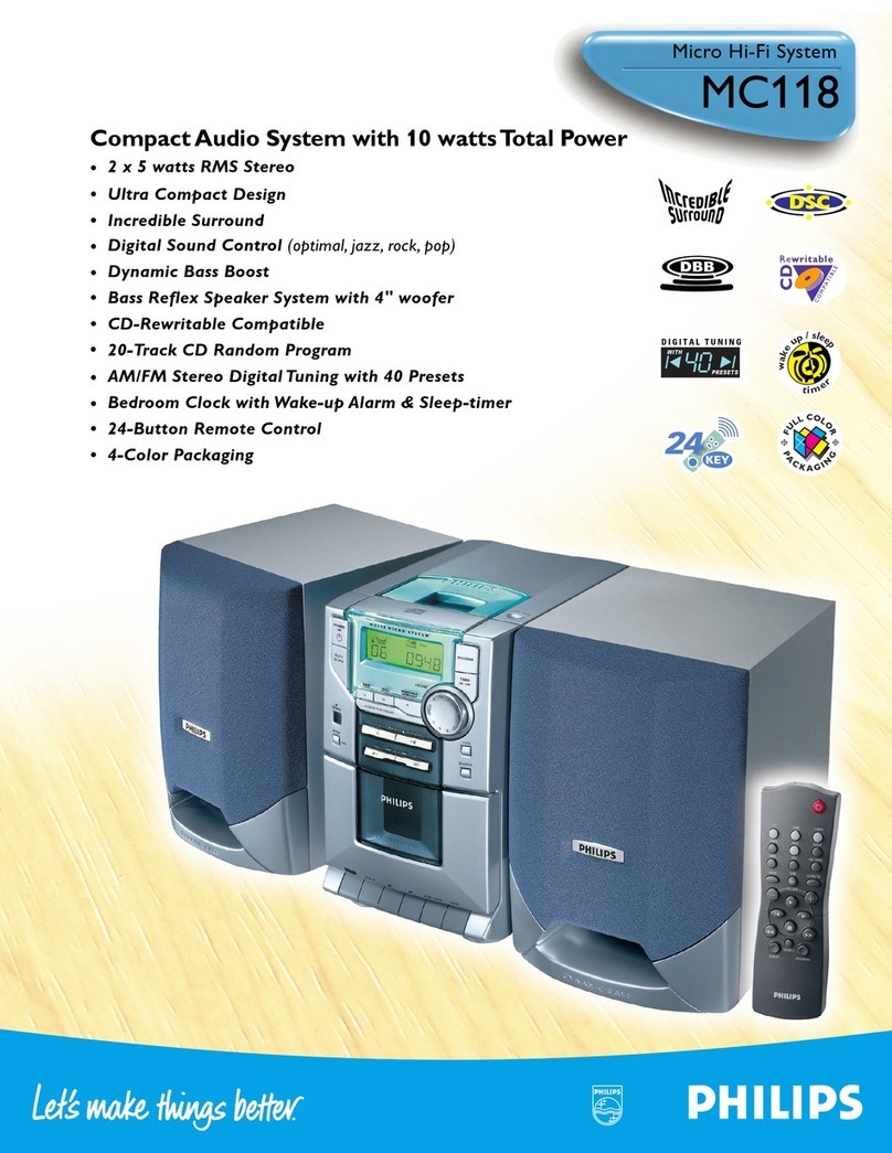 Philips MC 118 Specifications