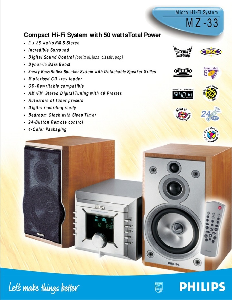 Philips MZ33C37L Specifications