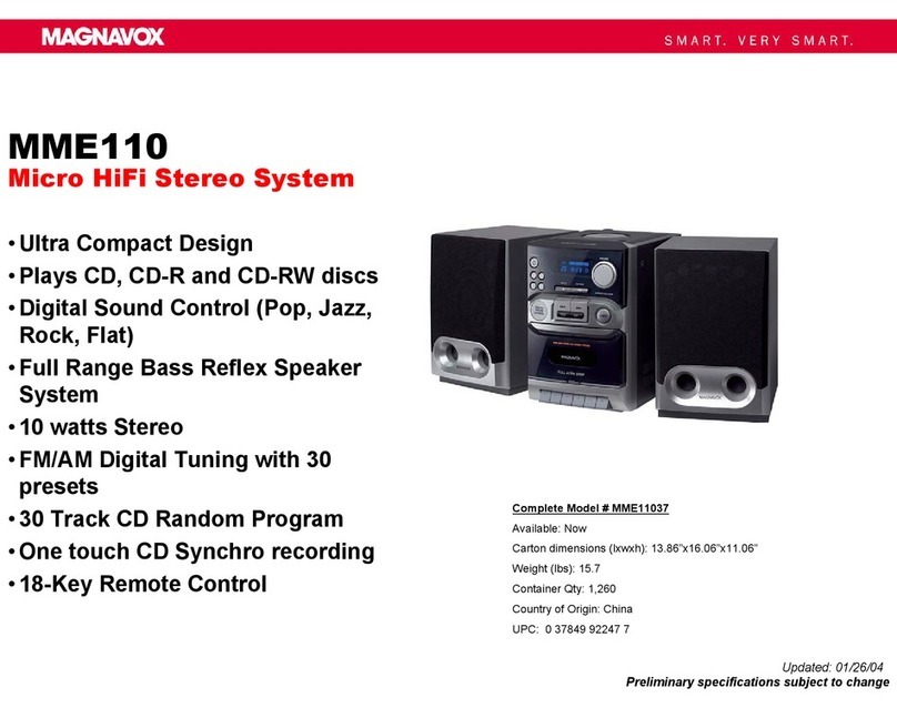 Magnavox MME11037 User manual