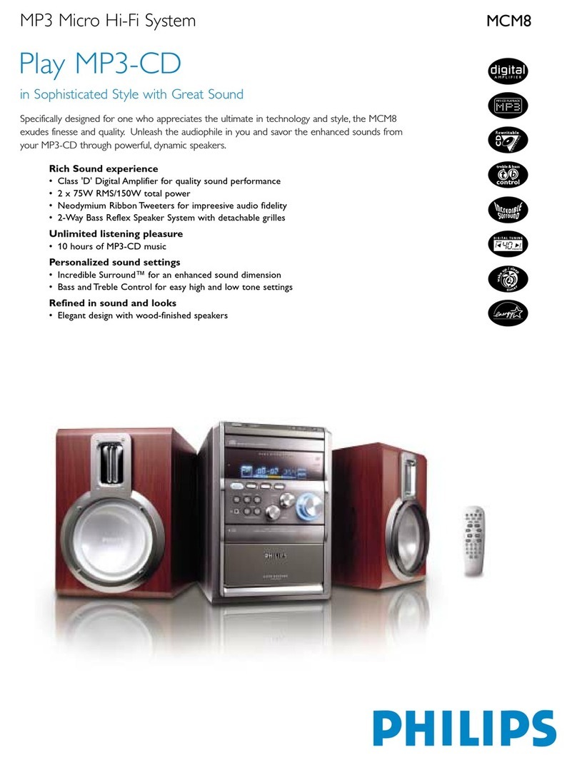 Philips MCM8 Specifications