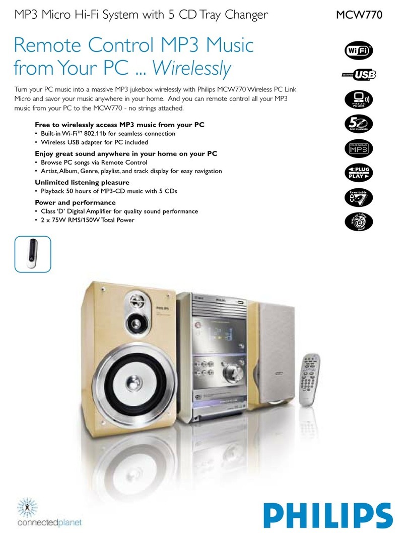 Philips MCW770 User manual