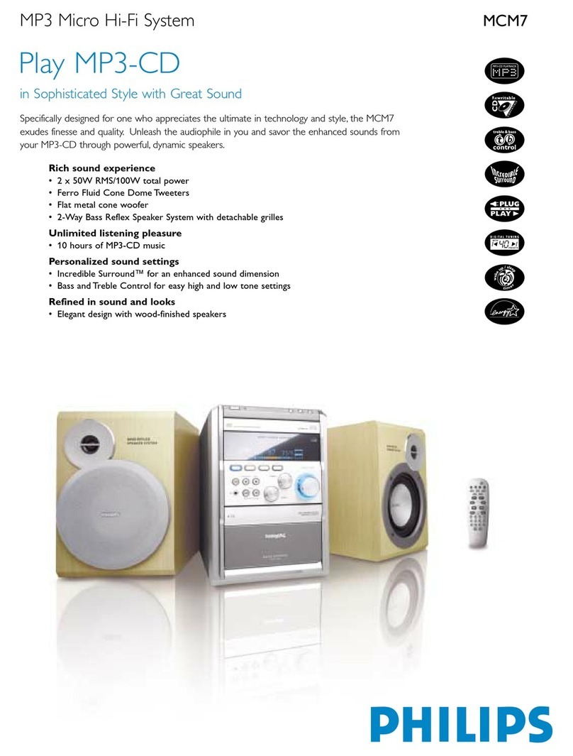 Philips MCM7 Specifications
