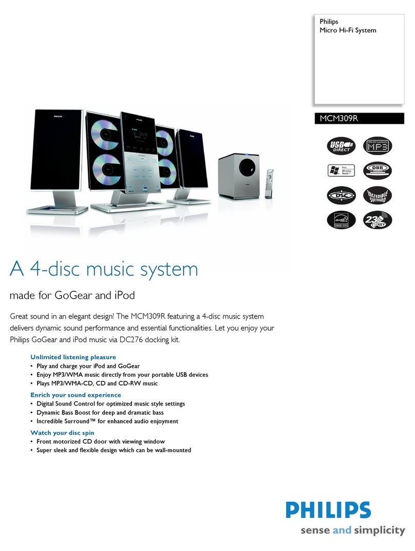 Philips MCM309R Specifications