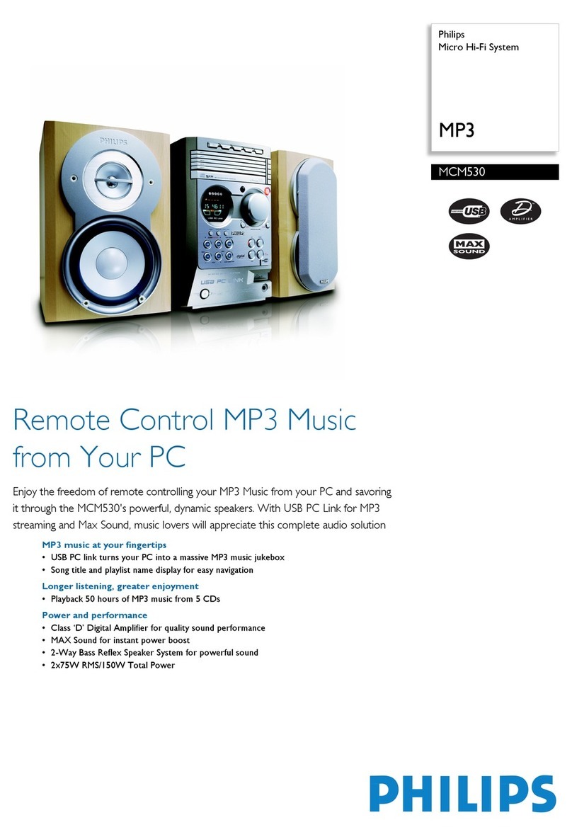Philips MCM530 Specifications