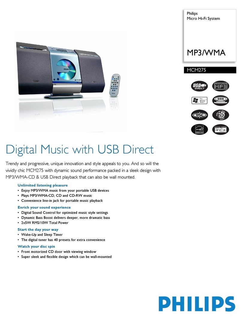 Philips MCM 275 Specifications